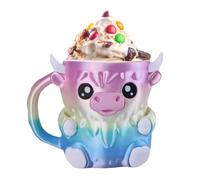 Ice Cream Pint Holder, Beer Can Cozy, 6.3x4.33x4.72 Inches Size, Non Slip Silicone 16 Oz Leak Proof Cups Cow Print, Dessert Cup Holder for Family, Bbq, Movie, Nights, Party, Picnic