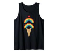 Ice Cream Rainbow 70 s 60 s Regalo per Ragazze Donne Bambini Tee Canotta