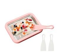 Ice Cream Roller Maker Pan - Rolled Ice Cream | Rolled Icé Creaм Machine, Homemade Yogurt Tray - Instant Cold Plate With 2 Spatulas,for Adults Kitchen Party Family Gathering Outdoor Holiday Cooking