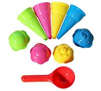 Ice Cream Sand Toys, Cone Mold Scoop Set, Easy Shape Sand Play Design with Sturdy Compact Build, 4.29 inches Interactive Summer Toy Set, Creative Sands Tool with Modern Style, Outdoor Use