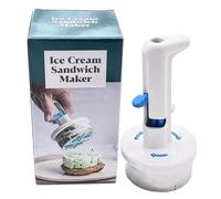 Ice Cream Sandwich Scoop, Single Handed Dessert Maker, 3,35 x 3,35 in Easy Release Non Stick Mold, Kitchen Accessory Tool for Home Baking, Studio Use, Buffet, Burger, Treats