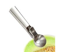 Ice Cream Scoop, Cookie Dough Scooper, Stainless Steel Portion Scoop with Trigger, Ergonomic Food Dispenser Spoon for Home Baking, and Dessert Preparation, 7,56 x 2,24 Inches
