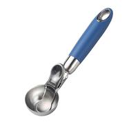 Ice Cream Scoop, Heavy-Duty Stainless Steel Watermelon, Cantaloupe Baller Spoon, Pop-Top Design, Perfect for Baking, Cookie Dough, Fruit Prep, and Dessert Serving, 20x4.5cm Blue