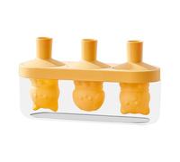 Ice Cream Silicone Mold, 3-Cavity Cat Shape Ice Pop Tray, Reusable Dessert Maker, PET PP Build, 8,23 x 4,61 x 2,95 pollici, 379 g, With Sticks for Chocolate, Yogurt, Fruit, Cake, Parties