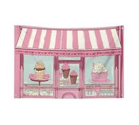 Ice Cream Store Bandiera 152,4 x 243,8 cm No Fade Bandiera di benvenuto Giardino Cortile Casa Bandiere Decorative Giardino Cortile Cartello Interno Esterno Banner Party Home Decor