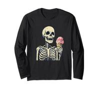 Ice Cream Time con uno scheletro divertente per adulti e bambini Maglia a Manica