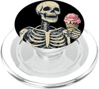 Ice Cream Time con uno scheletro divertente per adulti e bambini PopSockets PopGrip per MagSafe