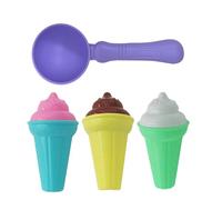 Ice Cream Toy, Sand Mold Set, Colorful Beach Dessert Shape Makers, Sandbox Summer Play Kit, Outdoor Beach Activity Set for Group Play and Travel Fun, Kids Creative Role 4.37x2.28x2.28 Inches