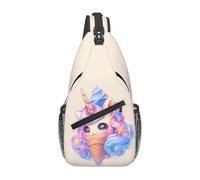 Ice Cream Unicorn Chest Bag Men Sling Crossbody Backpack Chest Bag Viaggio Escursionismo Daypack Borsa a tracolla Regali per studenti