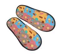 Ice Cream Unisex Slippers Morbide Scarpe Da Casa Calde Pantofole Per Esterno Interno Camera Da Letto M