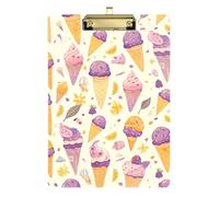 Ice Cream Viola Giallo Appunti Divertente Foro Standard per Appunti Personalizzati per Gli Insegnanti Dimensioni 9 x 12.5 Tabla para escribir