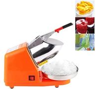 Ice Crusher Ice Shaver Machine Home & Commercial Electric Snow Cone Maker Macchina per Il Ghiaccio Rasato in Acciaio Inossidabile, Orange
