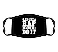 Ice Cube - Gangsta Rap Maschera protettiva per bocca e naso (taglia unica) (nero/bianco), nero/bianco., Taglia unica