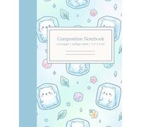 Ice Cube Polar Bear Composition Notebook: Cute Arctic Aesthetic Notebook for Students • College Ruled • 110 Pages • 7.5” x 9.25”: Chilly Blue Polar ... for Teens Who Love Kawaii Arctic Animals