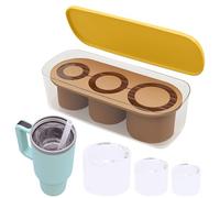Ice Cube Tray for Stanley Cup, Stampo per Ghiaccio Stanley Cup, Stanley Cup Accessori Cubetti di Ghiaccio a Cilindro Cavo per 20-30-40 oz, Stampi Ghiaccio Silicone per Stanley Cup