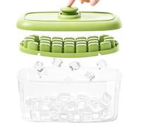 Ice Cube Tray, Leakproof Freezer Mold, 28 Grid Press, Food Grade Silicone, Easy Release Container, Sturdy Stackable Design, for Whiskey Bourbon Cocktail Coffee Juice Drink Home Bar 7.6x4.5inch