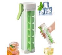 Ice Cube Tray,Square Ice Cube Mold,One Hand Press Ice-Tray Mold with Handle,Single Handed Pressing Ice-Maker,6 Grid Ice -Cube Tray Cup for Drinks