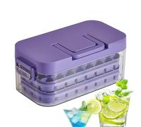 ice-cube Tray with Lid - 64 Cubes BPA Free, Stackable Silicone Moulds, Easy Push Release Freezer Trays, Large Capacity Ice Maker Whisky Cocktail Food | for Home Kitchen Bar