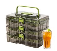 Ice Cube Tray with Lid and Bin, 63-Hole Easy Release Silicone Ice Maker