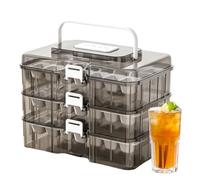 Ice Cube Tray with Lid and Bin, 63-Hole Easy Release Silicone Ice Maker