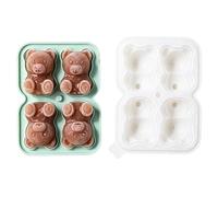 Ice Cube Trays - Bear Shape Icēe Mold | Food Grade Silicone Freezer Icètray For Whiskey, Cocktail, Juice, Coffee | Cute Bear Shaped Icēe Maker | Easy Release Flexible Ice Container
