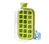 Ice CubeBottle, Oneto uch Ice Release & No Touching, 2 in 1 Bottiglia d'acqua Ice CubeTray con coperchio e , Stampa estiva per rilasciare tazza, Making Bottiglia per congelatore, caffè