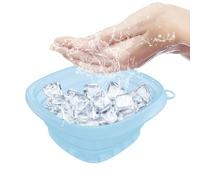 Ice Face Bowl, Silicone Facial Basin, 11.02x9.45in Cold Compress Washbasin, Foldable Skin Tightening Design, Lightweight Material for Travel, Hotel, Bathroom, Home, Indoor, Outdoor