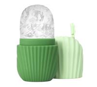 Ice Face Roller, occhi e collo naturalmente condizionante e cura della pelle, borse per occhi de-puff per ridurre il dolore emicrania, stampo per ghiaccio in silicone riutilizzabile massaggio (verde)