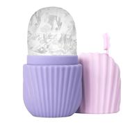 Ice Face Roller, occhi e collo naturalmente condizionante e cura della pelle, sbuffo borse per gli occhi, riduce il dolore emicrania, stampo per ghiaccio in silicone massaggio riutilizzabile (viola)