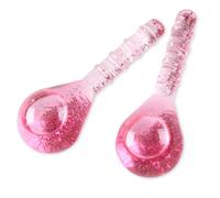 Ice Globes Potenziati, Cryo Stick Ice Globes per Massaggio di Viso Occhi Collo, Sfera di Raffreddamento del Ghiaccio per Ridurre Gonfiore e Occhiaie, Strumento Bellezza Quotidiana, Rosa Glitter