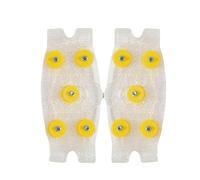 Ice Grips per scarpe e stivali, elastici per ghiaccio e neve, con 5 tacchetti in acciaio per qualsiasi forma di , antiscivolo, per neve e ghiaccio, ramponi per scarponi da passeggio, tacchetti