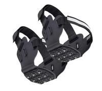 Ice Grips - Snow Traction for Footwear | Anti Slip Spike System with High Grip Teeth & Elastic Secure Fit Featuring Flexible Rubber Frame Lightweight Foldable Design for Walking Running Hiking