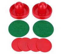 Ice Hockey Table Game Set | 2 Pushers & 4 Pucks Replacement | Sturdy Plastic for Extended Play | Lightweight Goalie Accessories for Home/Bar/Game Room (M 76mm/2.99in)