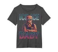 Ice Ice Baby Retro Divertente Trump Maglietta, Donna Plus-Size, Grigio Scuro, 6X