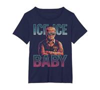 Ice Ice Baby Retro Divertente Trump Maglietta, Donna Plus-Size, Navy, 6X