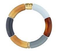 ICE Jewellery Bracciale Bella Ochre Blue Moda Blu e Arancione Donna (024178), Taglia unica, Acrilico, acrilico