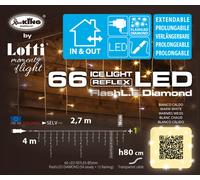 Ice Light 66 LED Tenda Luminosa Natalizia cm 270x80h Luci di Natale Vari Colori [EEK: A]
