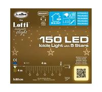 Ice Light Stelle 150 LED - 400x80 cm, Bianco Caldo
