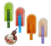 Ice Lolly Mould - Silicone popsiclee Moulds - iice Cream Mould - 4 pezzi silicone Ice Pop Molds per cubi, crema e snack, Reusable Easy Release popsiclee Maker With Lids and Sticks For Kids
