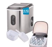 Ice Maker 15kg/24h con 9 Cubetti in 6 Minuti e Cestello Estraibile