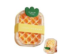 Ice Maker Cup - 2 in 1 portatile ananas a prova di perdite, bottiglia d'acqua per cubetti di ghiaccio, per congelatore, succo, bevande, campeggio, estate, esterni, interni, spiaggia, viaggi, auto