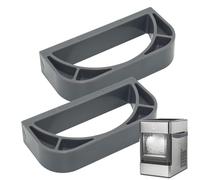 Ice Maker Scoop Holder, 2-Pack Scooper Replacement Bracket, Universals Mounting Clip, Space-Saving Machine Scooper, Sturdy Organizer Stand for Kitchen Household Appliance Storage
