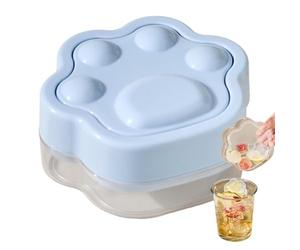 Ice Maker Tray - Press Design Maker, Ice Mould for Beverage Cooling, Cat Paw Unit, Kitchen Organization Tool with Flexible Silicone, Cold Storage Tool for Cube Production and Drink Presentation