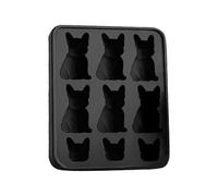 Ice Mold - 9 Cavity 3d French Bulldog Silicone Molds, Ice Molds For Cocktails | Non Stick Food-Grade Whiskey Iceblock Tray, Shatterproof Kitchen Gadget For Home Party Restaurant Camping