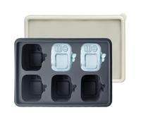 Ice Mold, Ice Maker Shaper, 6.3x4.33x0.79 inch TV Shaped Silicone 6 Cavity Reusable Mould with Lid, Flexible Nonstick Tray for Whiskey Juice Cocktails Wine, Kitchen Bar Home, Cubes