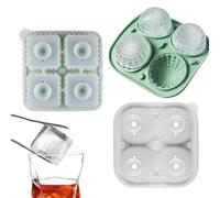 Ice Mold,Portable Silicone Reusable Container with Funnel Lid,Easy Release Ice Tray - for Freezing Home House Indoor Family Food Drinks Freezer Refrigerator Summer