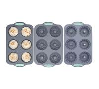 Ice Mold - Silicone Molds, Wreath Design Non Stick Blocks Maker, 3 pezzi Ice Tray Set Mould | For Kitchen Drinks Beverage Cocktail Donuts Soap Chocolate Pasty DIY Bakery Holidays Christmas