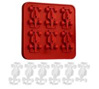 Ice Molds, 6 Grid Silicone Freezer Tray, Reusable Easy Release Cube Maker with Fun Race Car Shape, Flessibile Bpa Design, Chilling Bourbon, Wine, Whiskey, Cocktail 7.09x7.09in
