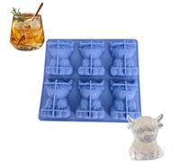 Ice Molds For Cocktails - 6 Cavity non Stick 3D Cow Shape - 31,75 x 36,83 x 5.Mini Cow Silicone Ice Trays | For Party Daily Life Pool Kitchen Picnic Camping Beverages Whiskey Cocktails Sodas Juices