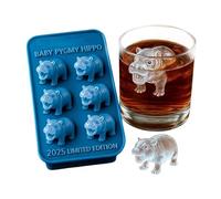 Ice Molds - Hippo 6-Cavity | Animal Shaped Kitchen Gadget | Reusable Ice Tray for Cocktail Whiskey Tea Home Outdoor Camping Picnic Family Gatherings Trays Make Sure Convenience and Creativity.